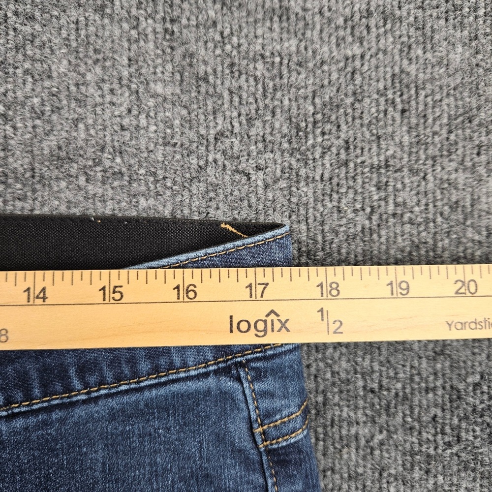 Democracy Ab Solution Itty Bitty Bootcut Jeans Women's 14 Dark Wash Mid Rise - Picture 4 of 8